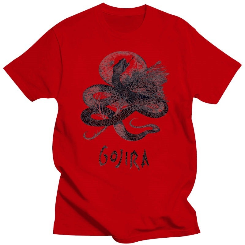 Fashionable And Versatile Short-Sleeved Band Gojira Serpent Moon T Shirt - Image 5